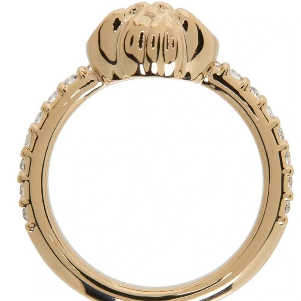 Versace Gold/Crystal Medusa Ring
